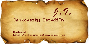 Jankovszky István névjegykártya