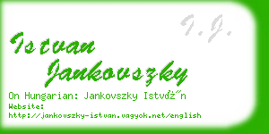 istvan jankovszky business card